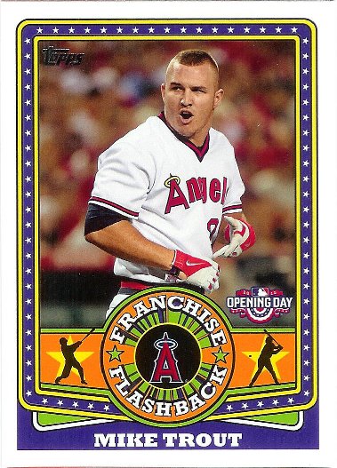 2015 Topps Opening Day Franchise Flashbacks #FF-20 Mike Trout