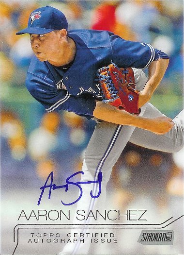 2015 Stadium Club Autograph #SCA-ASZ Aaron Sanchez