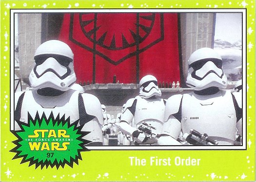 2015 Topps Star Wars: Journey to The Force Awakens Jabba Slime Green Starfield #97 The First Order