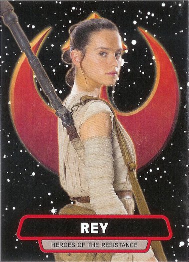 2015 Topps Star Wars: Journey to The Force Awakens Heroes of the Resistance #R-1 Rey
