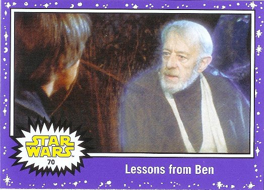 2015 Topps Star Wars: Journey to The Force Awakens Lightsaber Purple Starfield #70 Lessons from Ben